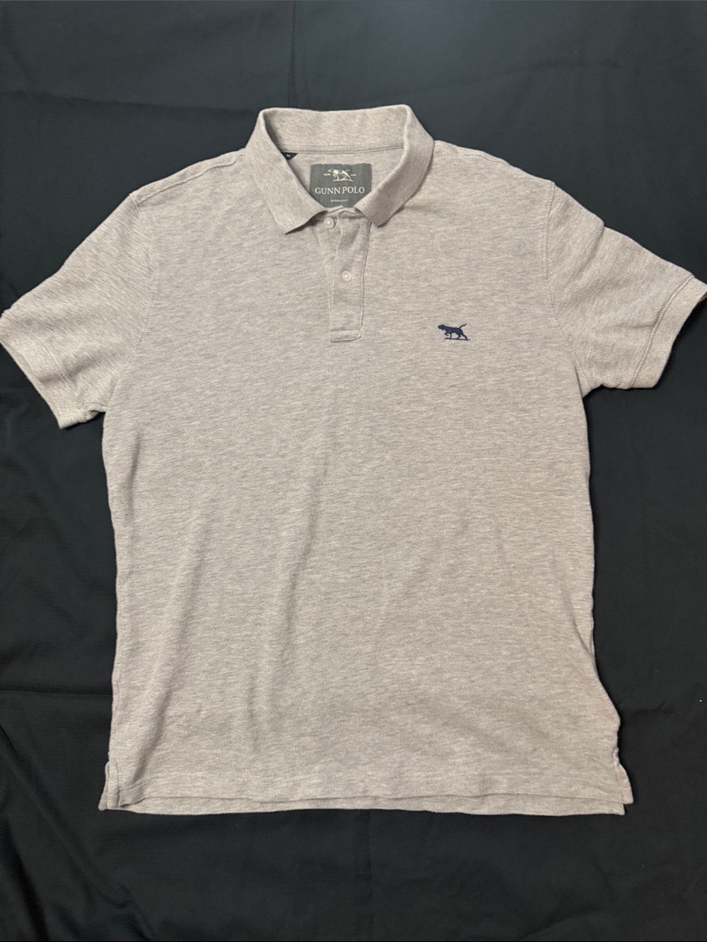 Rodd & Gunn Light Heather Gray Polo with Navy Logo